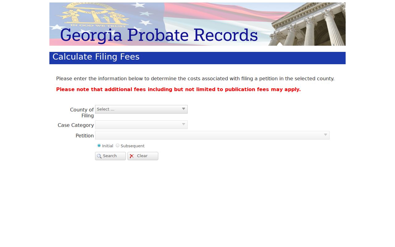 Thomas County criminal docket court-specific online form