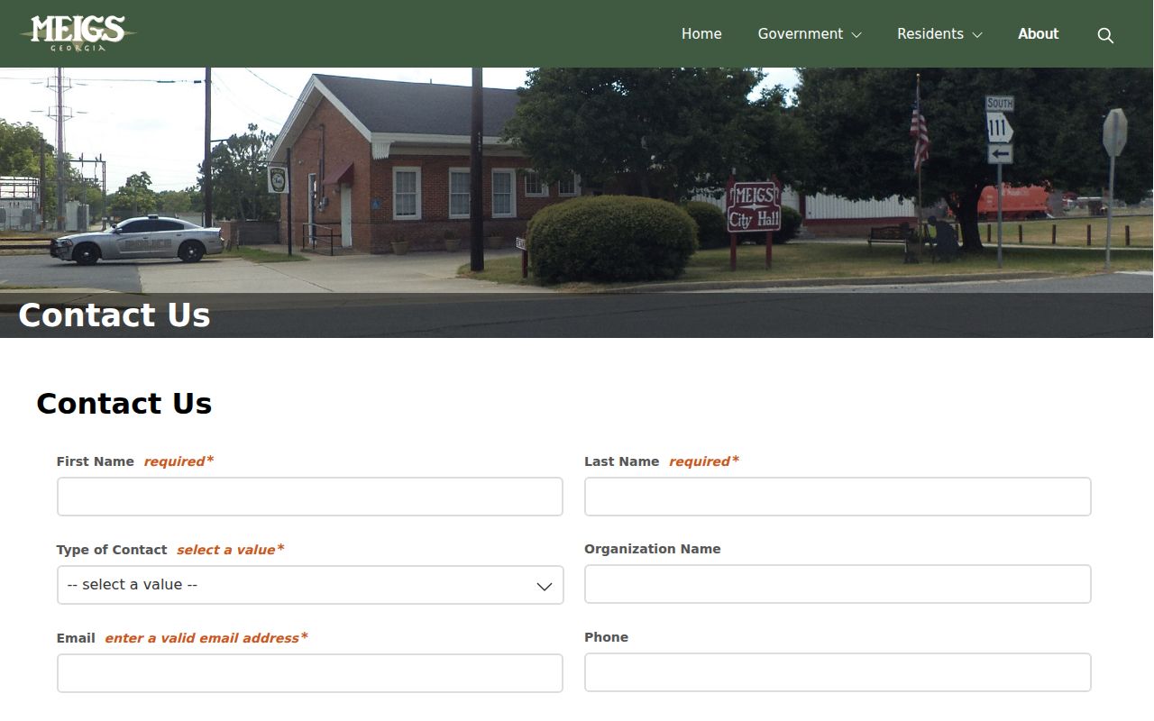 Meigs court docket City Hall contact form